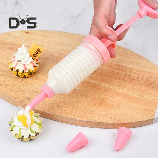 1 комплект насадок для кондитерских изделий, пищевой безопасный розовый шприц для украшения торта «сделай сам»