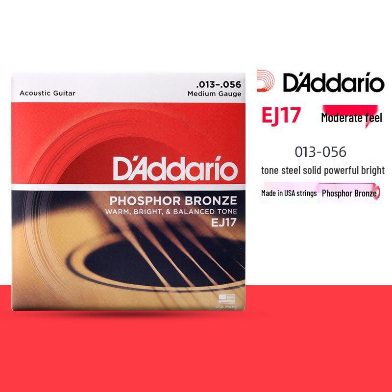D'Addario EJ16 EZ920 Струны для фолк-гитары с покрытием из фосфорной бронзы, набор из 6 штук.