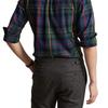 Polo Ralph Lauren FW22 Футболка с длинным рукавом и принтом в клетку, мужские рубашки, темно-синяя 710885077-003