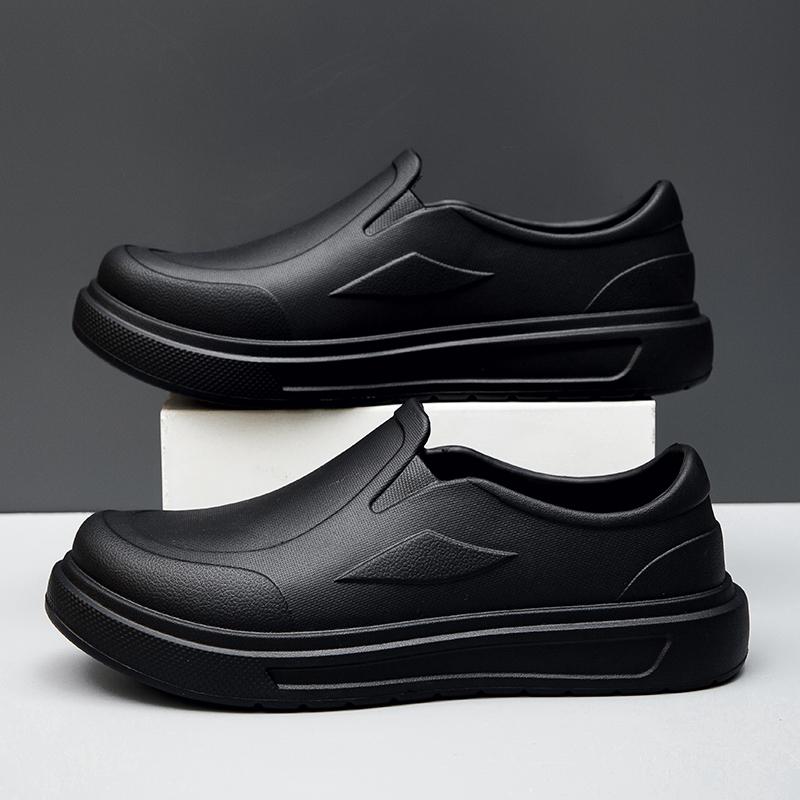 Мужские поварские туфли противоскользящие маслостойкие грязеотталкивающие рабочие туфли быстросохнущие на толстой подошве дождевые туфли большого размера дышащие сабо zapatillas