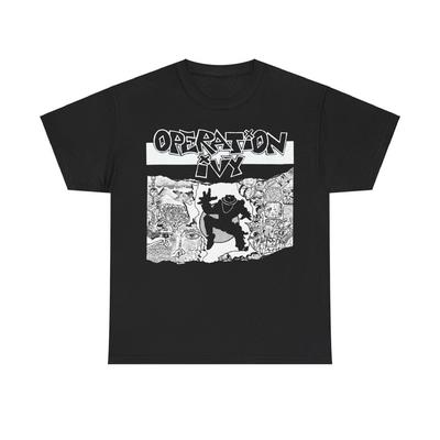 Футболка 230 г/м² 100% хлопок Operation Ivy Energy Tim Armstrong Matt Freeman Rancid Choking Victim The Vandals Nofx Descendents Унисекс Тяжелый Хлопок Футболка