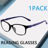 1PC Reading Glasses Strengths Full Rim PC Frame with Anti-Glare Lenses Lightweight Unisex Design for Men and Women