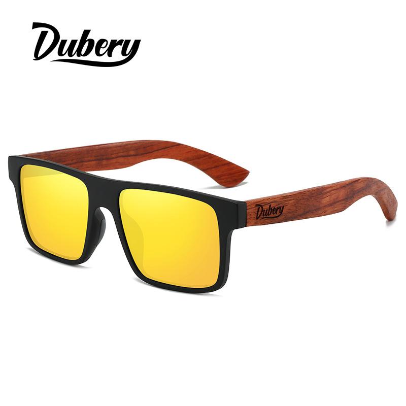 DUBERY New wooden-framed sunglasses, polarized sunglasses for men and women, European and American style D833