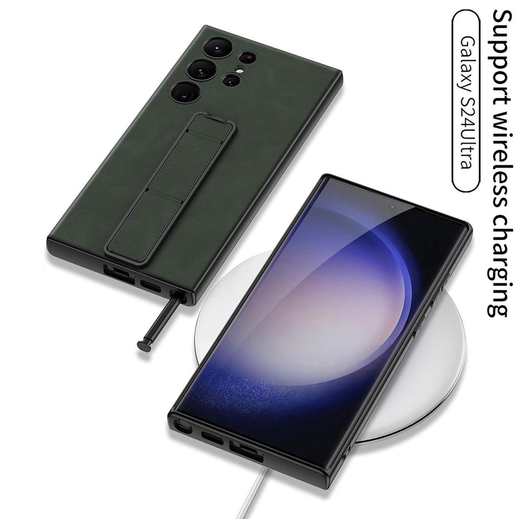 Чехол для телефона Samsung S24 Ultra со складной подставкой - Ударопрочный, Совместим с S24/S24 Plus.