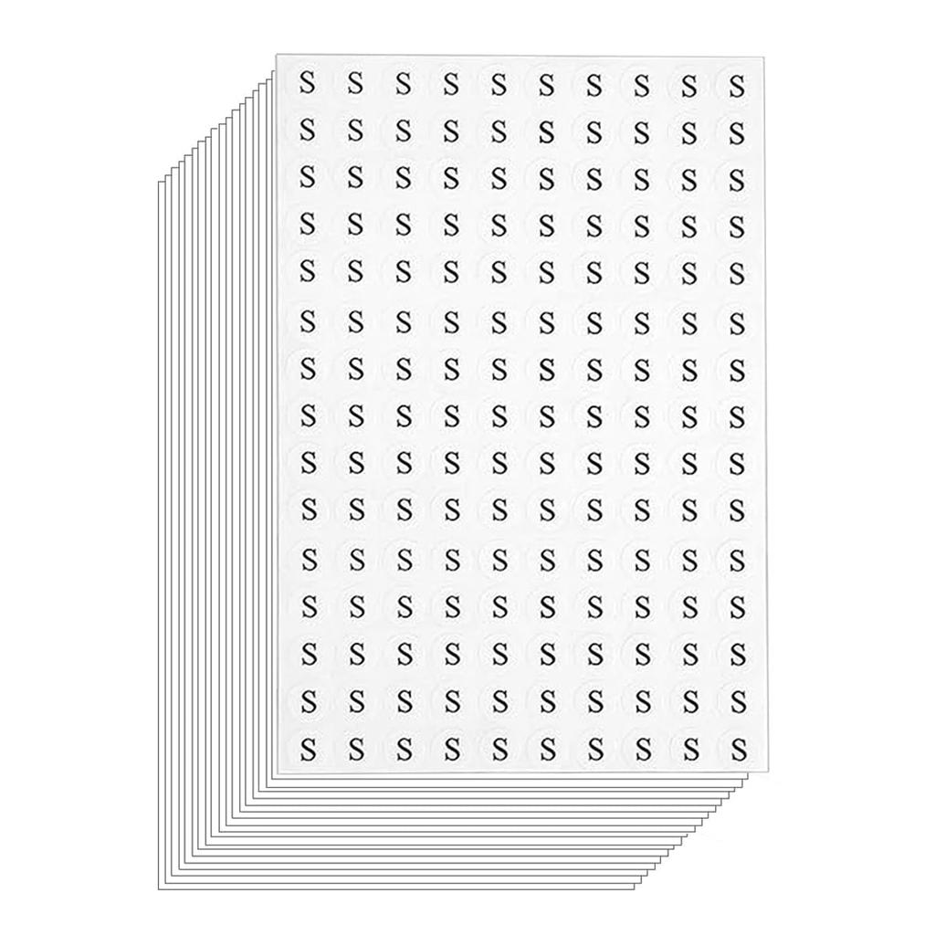 Size Sticker S Round Shape Diameter 13 Mm 30 Sheets 4500 Pieces Clothes Size Label Paper Clothes Sorting Size Indication Sticker Sticker Commercial