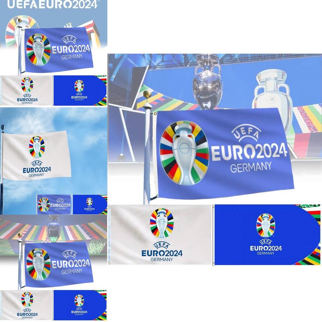 Durable Polyester 2024 Euro Cup Team Flag For Soccer Fans Vibrant Banner