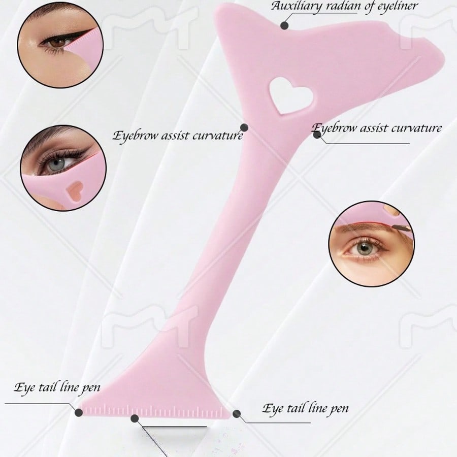 3 шт. Форма для подводки глаз и коррекции бровей, Вспомогательный инструмент для подводки глаз, Многоразовый многофункциональный набор для макияжа глаз, Подходит для женской подводки для глаз, бровей