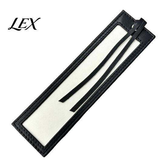 Embroidery Project Accessories Self-Finishing Needlepoint Bookmark, Durable PU Leather Book Functional Displays Marker, Adhesive Backing DIY