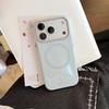 Niche minimalist magnetic case suitable for Apple 17 Pro Max, iPhone 16, Korean style ins soft case for 15, macaron color