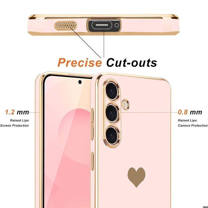 Coque de protection - BOOLING - pour Samsung Galaxy A56 5G - Antichoc - Anti-rayures - Motif Cœur
