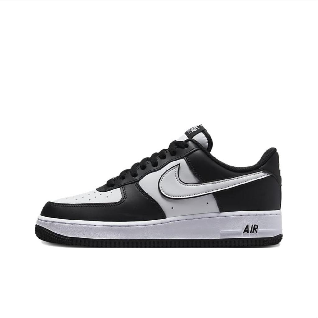 Nike Nike Air Force 1 Нескользящие Износостойкие Поддержка Баланса Низкие Скейтбордические Кроссовки Унисекс Белый Черный DV0788-001(Команда384-А)