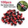 100pcs/bag Irrigation Drippers Sprinklers Adjustable Water Dropper Head Sprinkler Flow Head Garden Watering Irrigation System