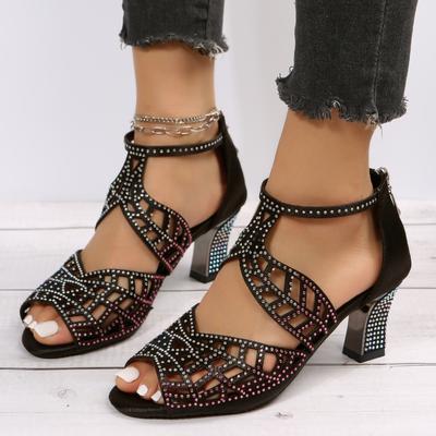 Модные женские туфли на шпильке с вырезом из страз женские туфли-лодочки в форме рыбы с закрытым носком сексуальные танцевальные туфли Zapatos De Mujer