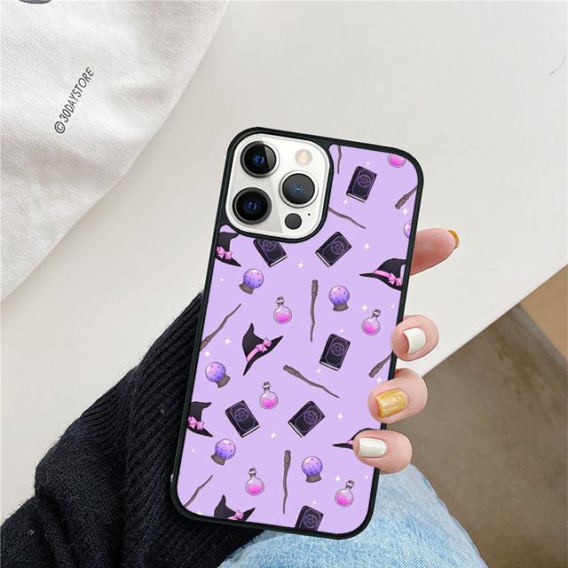 Девчачий Пастельный Ведьма Гот Чехол для Телефона Для iPhone 17 Air 15 16 Чехол 11 13 14 Pro Max 12 Plus Max Fundas