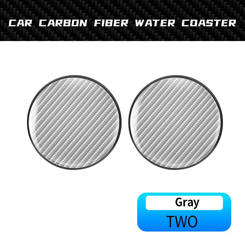 W148Hub Caps 2Pcs Leather Coaster Anti-noise Water Cup Pad Cushion For Volkswagen Scirocco Arteon Beetle GTI Tiguan R-Line Jetta T-R