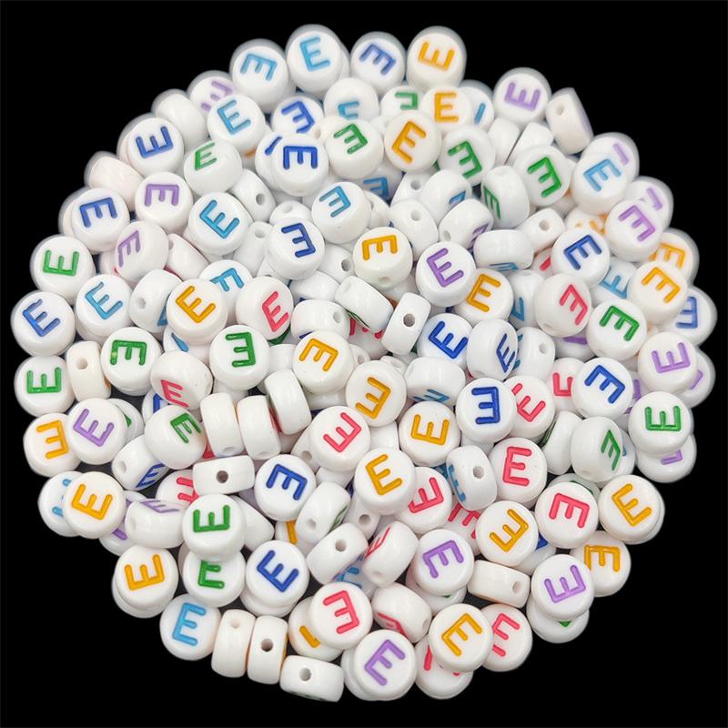 Товары для домашней вечеринки, 50 шт., 7 мм, красочные буквы, оптовая продажа, свободные бусины, изготовление ювелирных изделий, ожерелье, браслет, сделай сам, для кулона