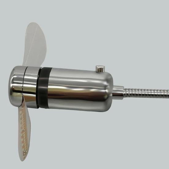 Портативный вентилятор с часами RGB светодиодный ночник USB Plug-Play Компактный размер с гибким шлангом Отображение температуры в реальном времени Металлический мини-вентилятор