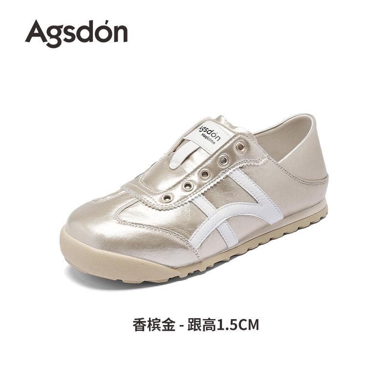 Augustus Dengde training shoes women's 2025 new summer one-pedal casual Forrest Gump shoes are not tired of sports little white shoes