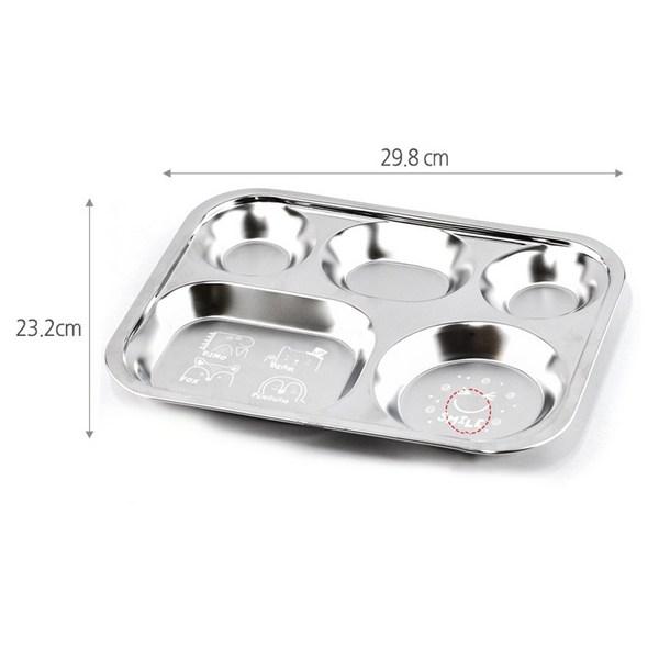 Aiju Stainless Steel Square Plate, 1 Piece, Popular Korean Parenting Items