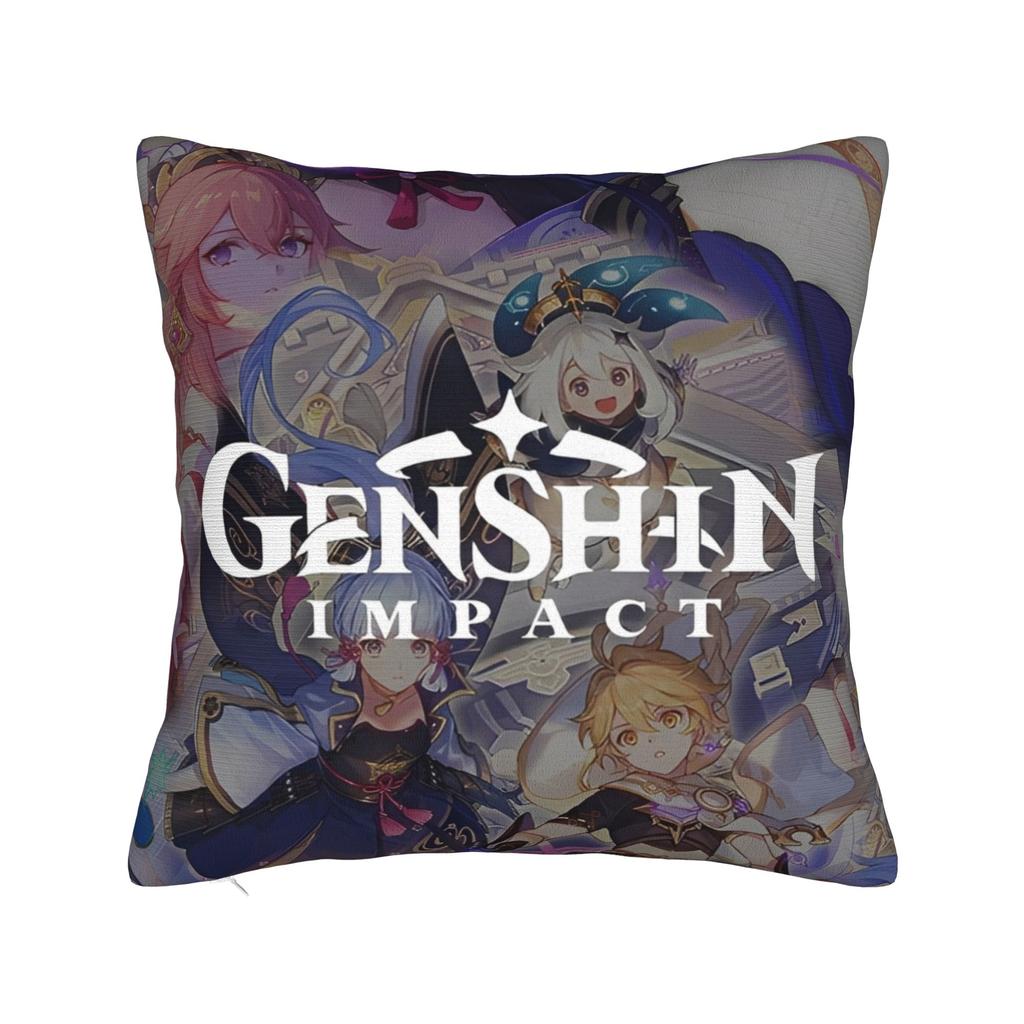 Genshin impact игра Наволочка Мерч Печать Наволочка Декор Подушка Декоративная Наволочка для Подушки Домашняя Разные Размеры