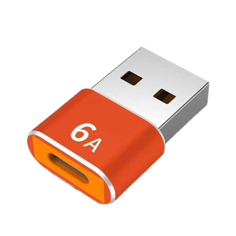 Прочный металлический адаптер Type C на USB OTG конвертер для быстрой передачи данных, зарядка 120 Вт 6 А и подключение устройств