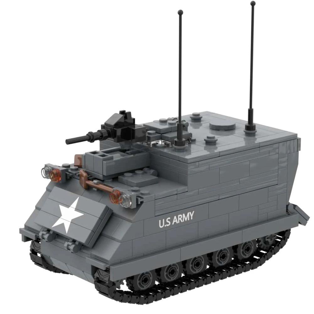 Армия США M113 M163 M577 ACAV Бронированная машина пехоты Военный Строительный Блок Игрушка Кубики Армейский Транспорт ВУЛКАН Система ПВО