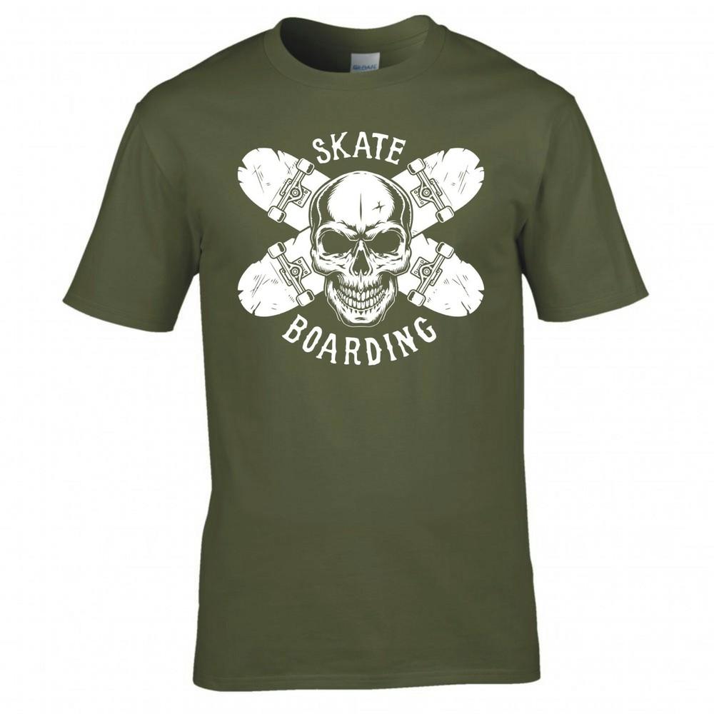 Skateboarding Skull And Cross Boards Tshirt