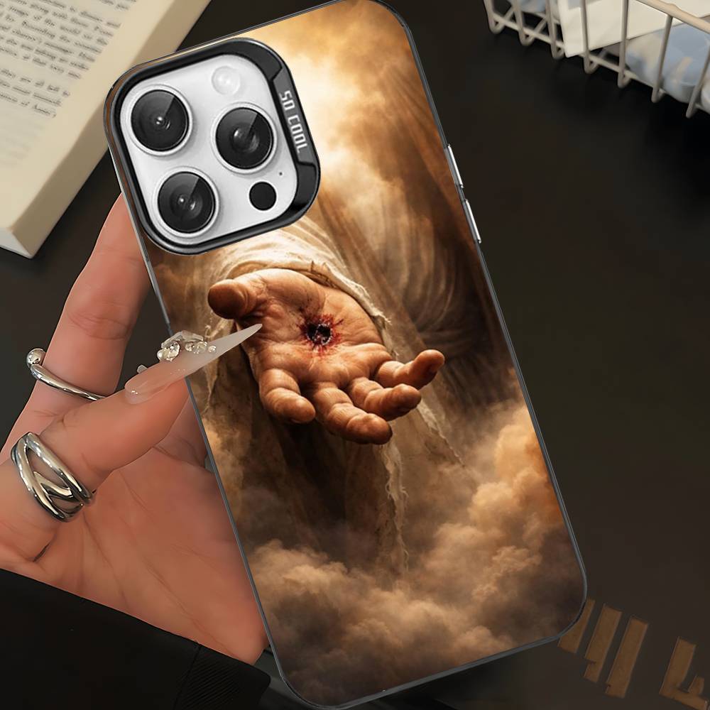 Сын Божий Иисус Для iPhone 11 12 13 14 15 16 17 Pro Max Plus Цветной Черный Матовый Чехол для Телефона