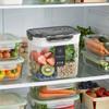 Герметичный контейнер для хранения продуктов большого объема 2500 мл, прямоугольная герметичная пластиковая коробка для холодильника, морозильной камеры и организации кухни