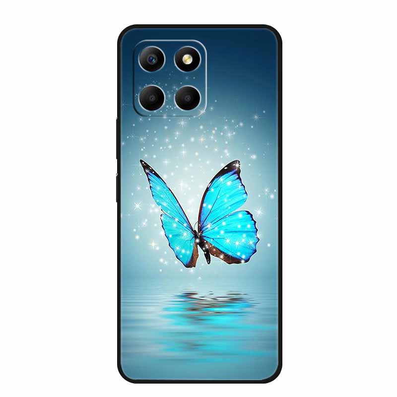 Чехол для Honor X6a Животные ТПУ Силикон Мягкая Задняя Крышка Телефона для Huawei Honor X6a HonorX6A 2023 Защитный Волк Черный Крутой Чехол