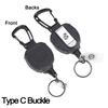 Badge Reel Clip Credit Card Cover Bus Card Cover Case Retractable Badge Holder Badge Clip Heavy Duty ID Holder-3 Style
