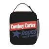 2024 Новый альбом Cowboy Carter Beyonce Изолированная сумка для обеда Сумка для еды Портативный охладитель Термальные ланч-боксы для пикника