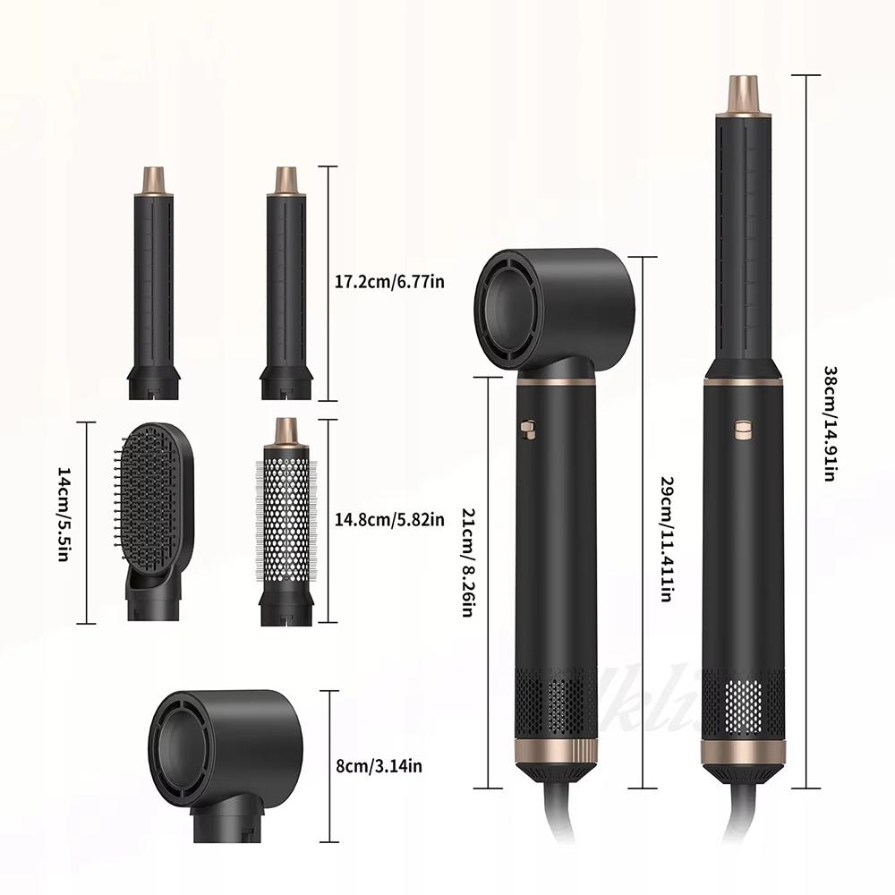 Multi Functional Hot Air Brush Set for Curling Straightening and Fast Drying All Hair Types