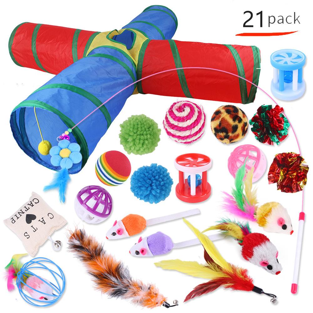 Z Pet Cat Игрушечный набор Cat Channel Fun Stick Bell Cat Tunnel Игрушечные принадлежности Комбинированный набор