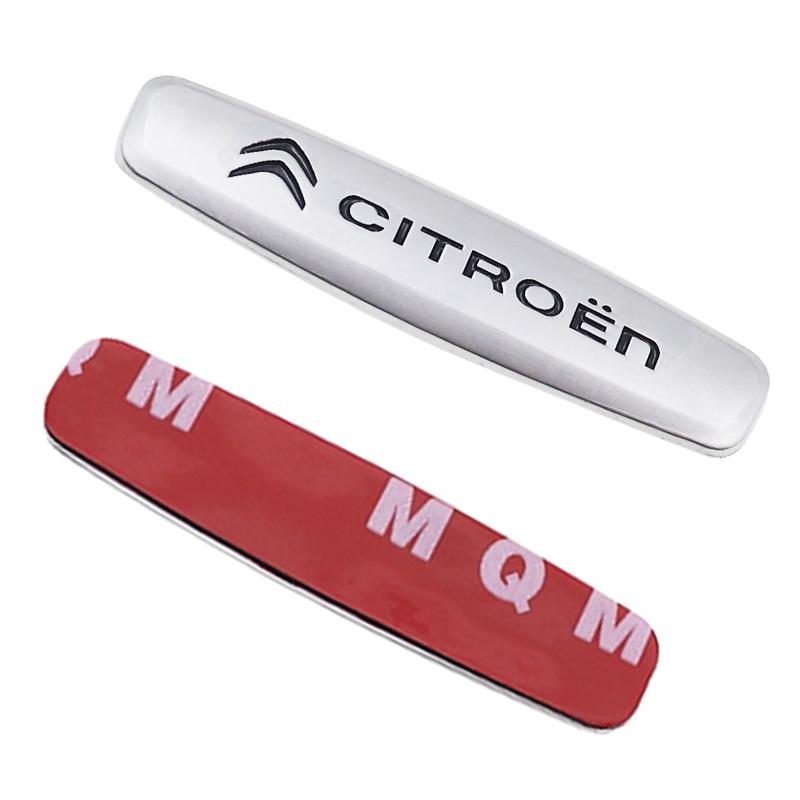 AEG3 2pcs/1pair Citroen 3D metal Car seat Emblem Car Internal Clips Console Decoration Badge Sticker Car Emblem Accessories