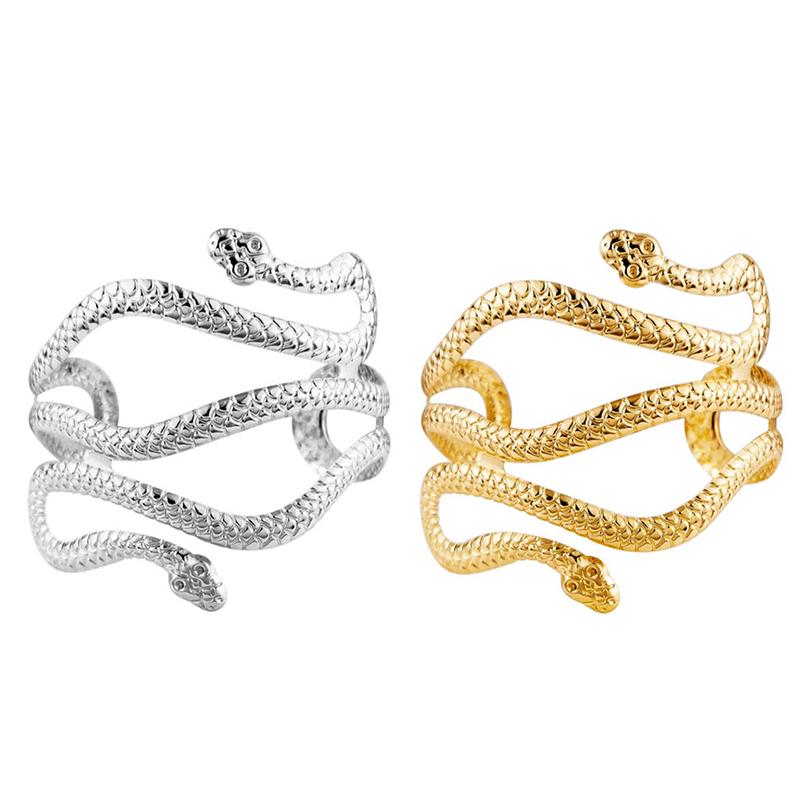 Открытый браслет на плечо со змеей, регулируемый браслет на руку, браслет-манжета