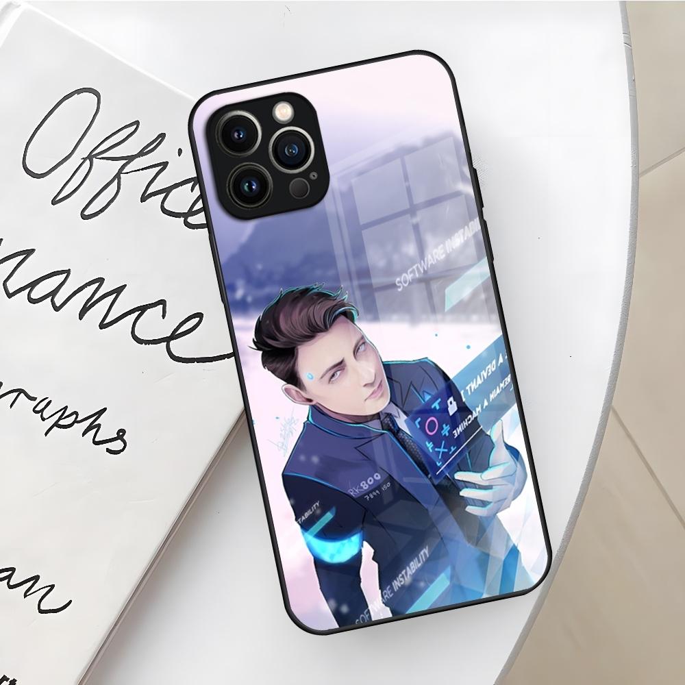 Чехол для телефона Игра Detroit Become Human для Iphone 17 16 Air 15 14 12 11 13 Pro Max Mini X Xr Xs Se Puls стеклянная крышка