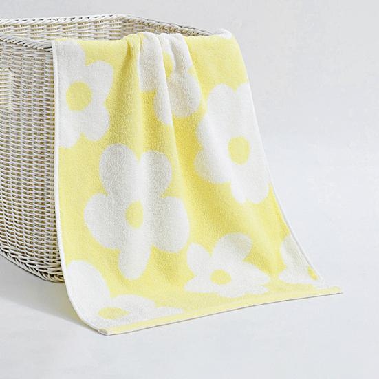 Банное полотенце Быстросохнущее Впитывающее Мягкое Полотенце для рук Цветочный дизайн Двусторонняя прострочка