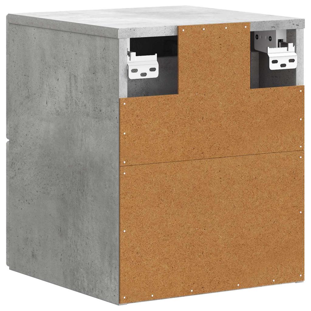 Wall Mounted Nightstand Concrete Grey 33 x 34.5 x 40 cm