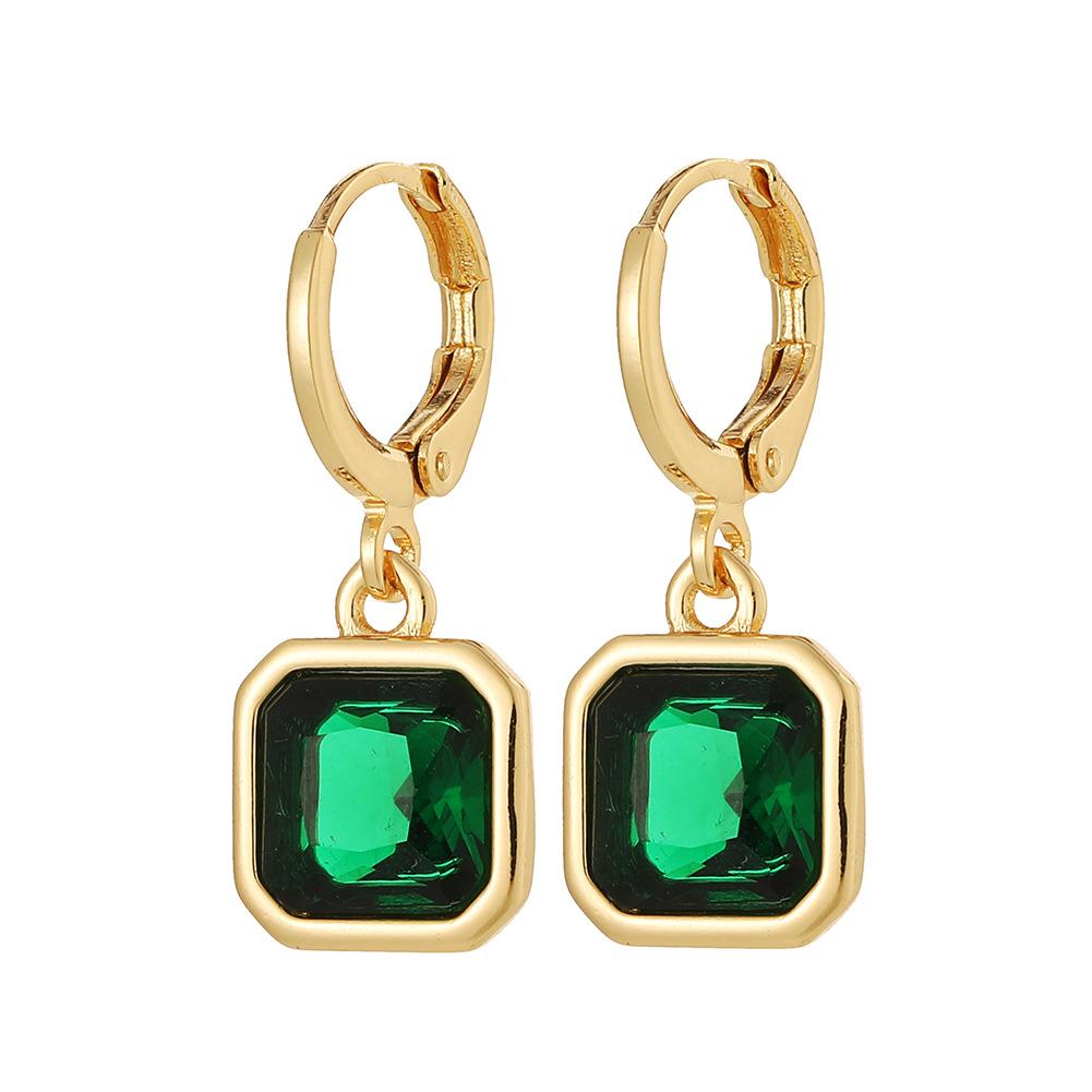 Квадратные серьги-капли с цирконом, новые женские модные украшения, серьги-гвоздики с дикой индивидуальностью