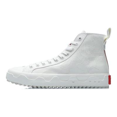Li Ning CF повседневные высокие кроссовки унисекс кроссовки Off-White AGCR173-3