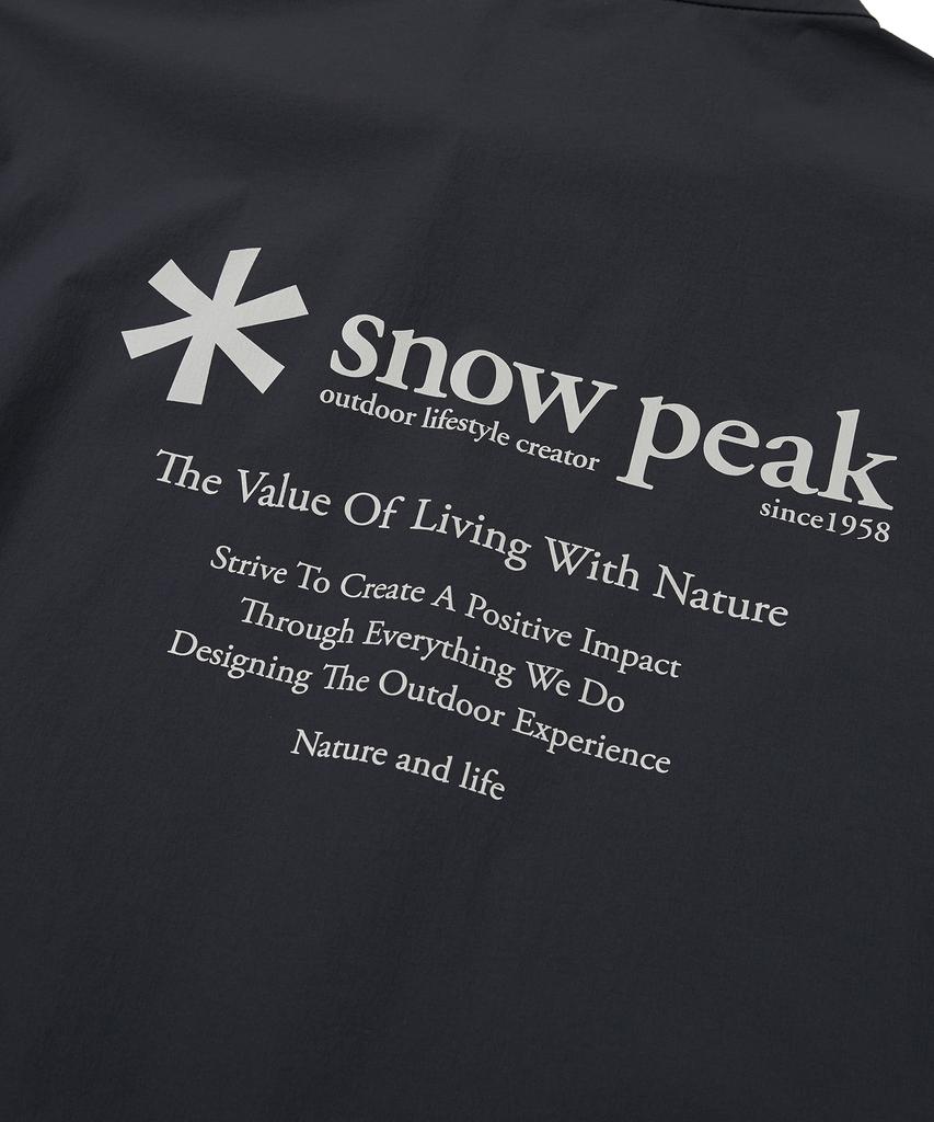 Snowpeak Apparel Тонкая технологичная ветровка с воротником-стойкой, из тканого материала, цвет Угольно-синий (S24Mmswb34)
