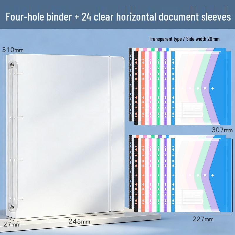 A4 Document Storage Folder - Test Paper & Data Clip Album