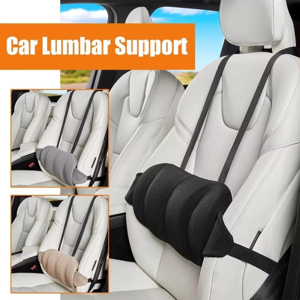 Memory Foam Curved Waist Pillow Mesh Cover Car Seat Cushion Back Support Pillow For Home Seat