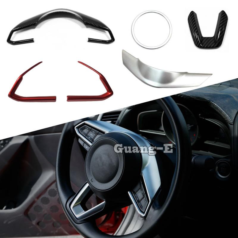 For Mazda CX-3 CX3 2017 2018 Car Styling Stick Cover Steering Wheel Button Switch Kit Trim Frame Panel Trim