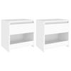 VidaXL Bedside Tables 2 Pcs White 40x30x39 Cm Chipboard 803444