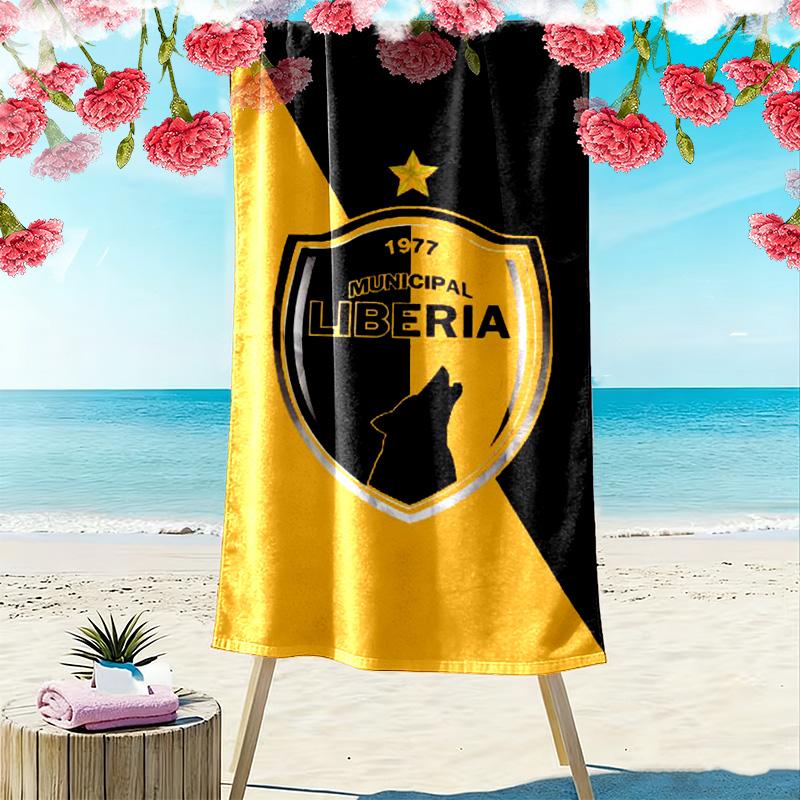 Municipal Liberia Print Beach Towel, Large Soft Quick Dry Towel for Beach Camping Swimming