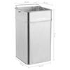36 L Stainless Steel Trash Can with Ashtray for Hotels