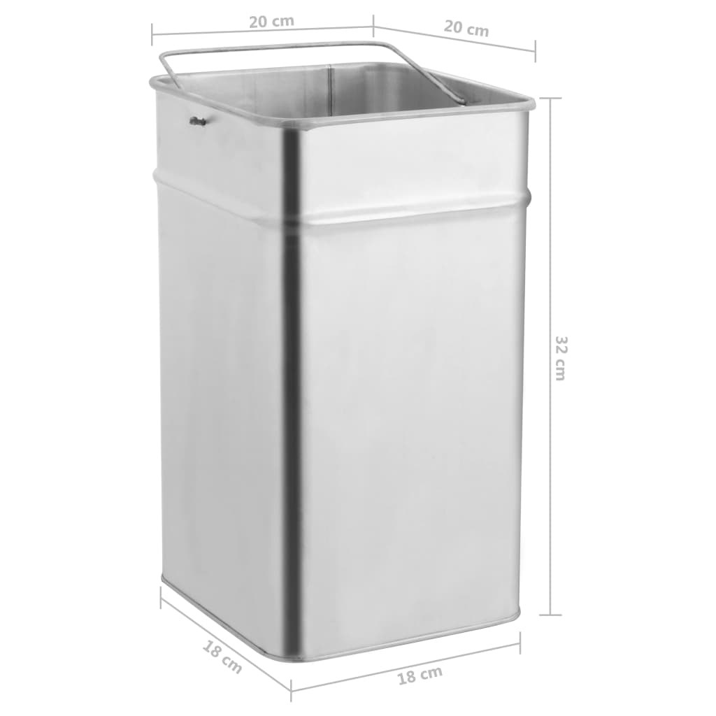 36 L Stainless Steel Trash Can with Ashtray for Hotels