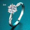 D Color 1-3 Carat Solitaire Moissanite Engagement Ring for Women Sparkling Lab Grown Diamond Band Ring 925 Silver Jewelry